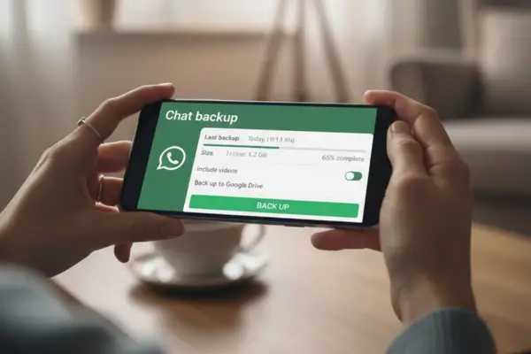 como fazer backup do whatsapp